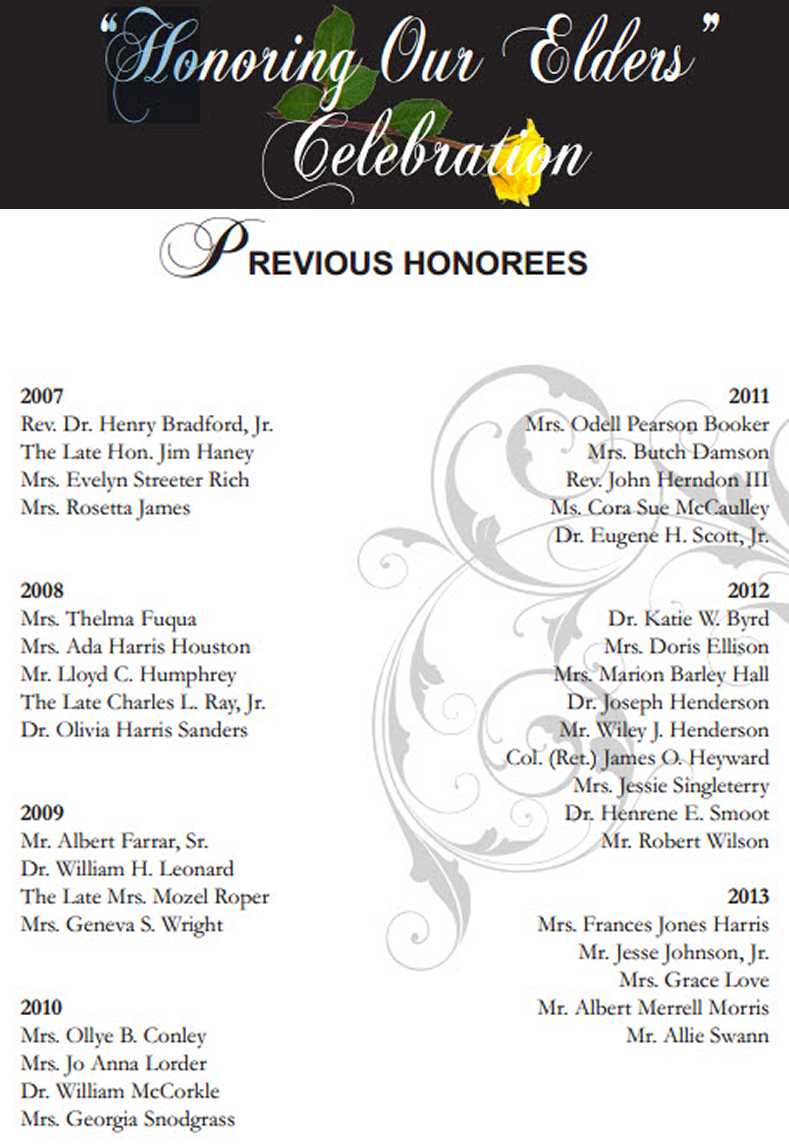 Through The Years - The Honorees